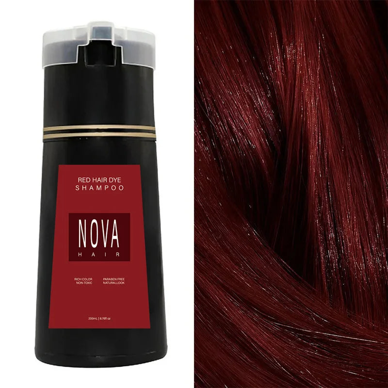 Nova 3-In-1 Hair Coloring Shampoo Oil Control Fluffy Refreshing Hair Dye Quick Dizzy Hair Coloring Shampoo Hair Care Products