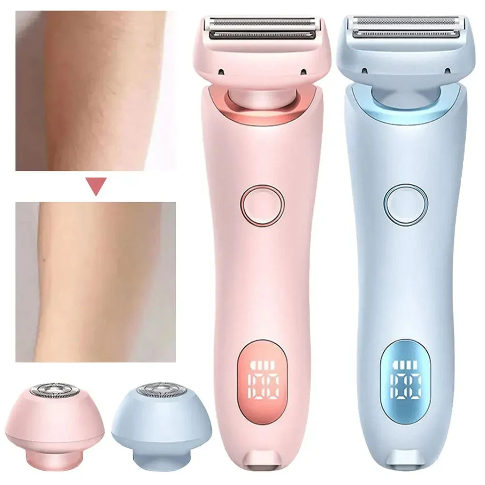 Electric Razors for Women 2 in 1 Bikini Trimmer Face Shavers Hair Removal for Underarms Legs Ladies Body Trimmer IPX7 Waterproof