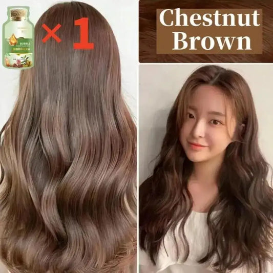 Natural Plant Herbal Hair Dye Shampoo 5 Minutes Change Hair Color Non-Irritating Repairs Gray White Fashion Hair Care Women Men
