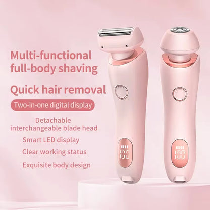 Electric Razors for Women 2 in 1 Bikini Trimmer Face Shavers Hair Removal for Underarms Legs Ladies Body Trimmer IPX7 Waterproof