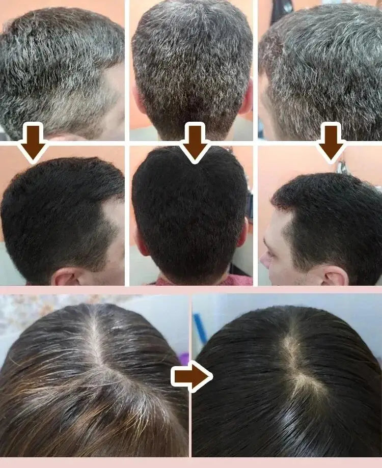 Natural Plant Herbal Hair Dye Shampoo 5 Minutes Change Hair Color Non-Irritating Repairs Gray White Fashion Hair Care Women Men