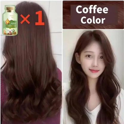 Natural Plant Herbal Hair Dye Shampoo 5 Minutes Change Hair Color Non-Irritating Repairs Gray White Fashion Hair Care Women Men