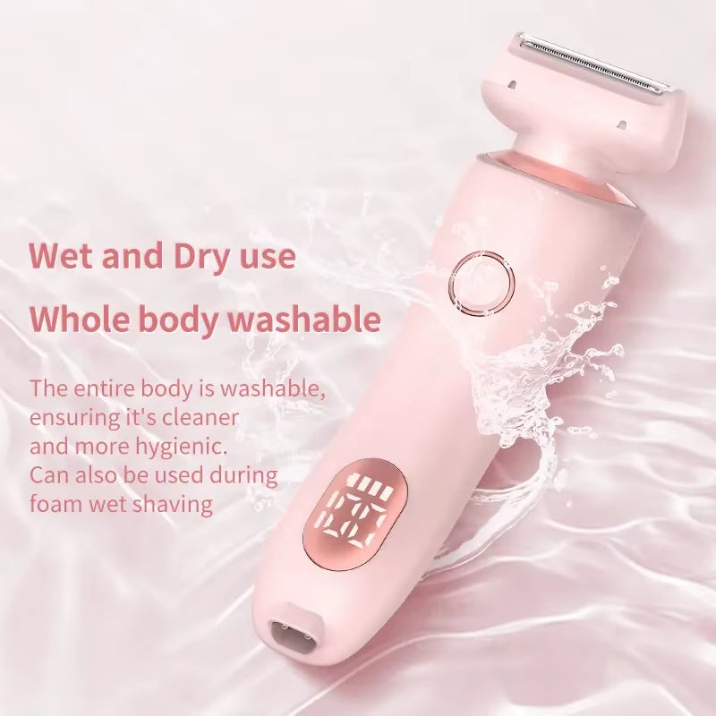Electric Razors for Women 2 in 1 Bikini Trimmer Face Shavers Hair Removal for Underarms Legs Ladies Body Trimmer IPX7 Waterproof