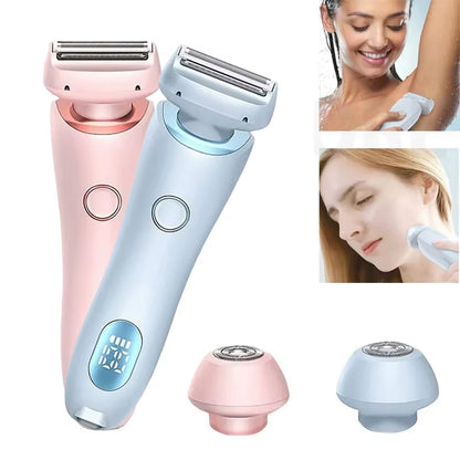 Electric Razors for Women 2 in 1 Bikini Trimmer Face Shavers Hair Removal for Underarms Legs Ladies Body Trimmer IPX7 Waterproof